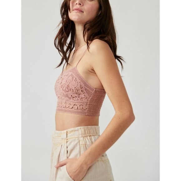 🎉LAST CHANCE🎉 FREE PEOPLE FP One Lyra Bralette / Rose - Picture 3 of 5